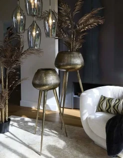 Light en Living Pot op voet deco Ø44x124 cm MARIELLE goud Hot
