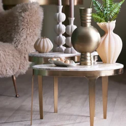 Light en Living Salontafel Giulio 65x39x41 cm – Taupe Marmer & Antique Bronze | Light & Living Online