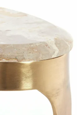 Light en Living Salontafel Giulio 65x39x41 cm – Taupe Marmer & Antique Bronze | Light & Living Online