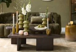 Light en Living Salontafel Set van 2 Crato Acacia hout Choco Bruin Best