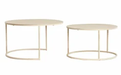 Light en Living Salontafel S/2 Ø65x38+Ø75x42 cm SADAR zand+l bruin gespikkld Sale