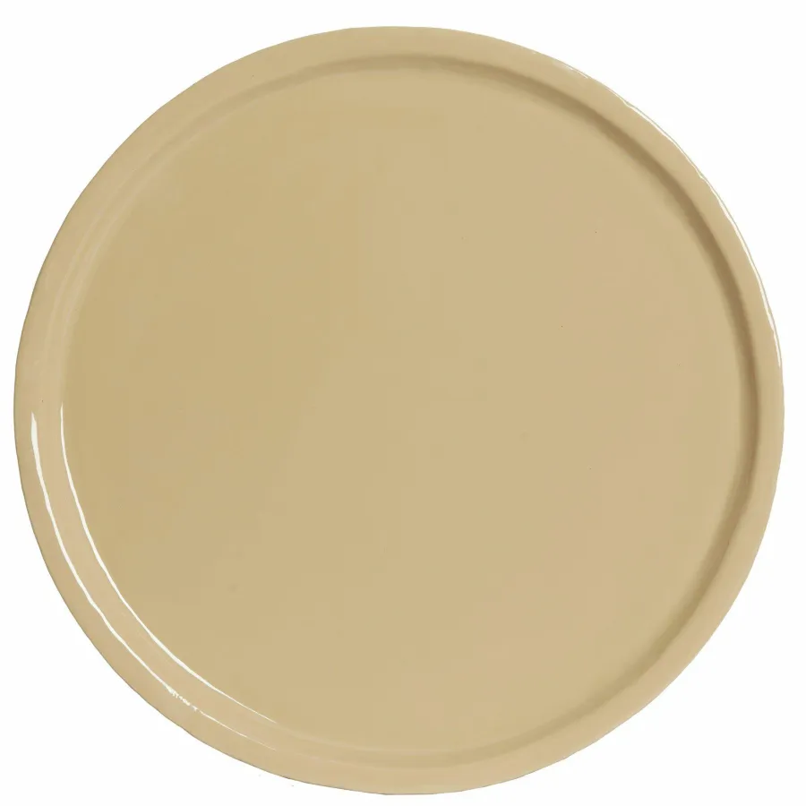 Light en Living Schaal ADA Ø42x5 cm – Glanzend Zandkleurig Keramiek | Light & Living Clearance