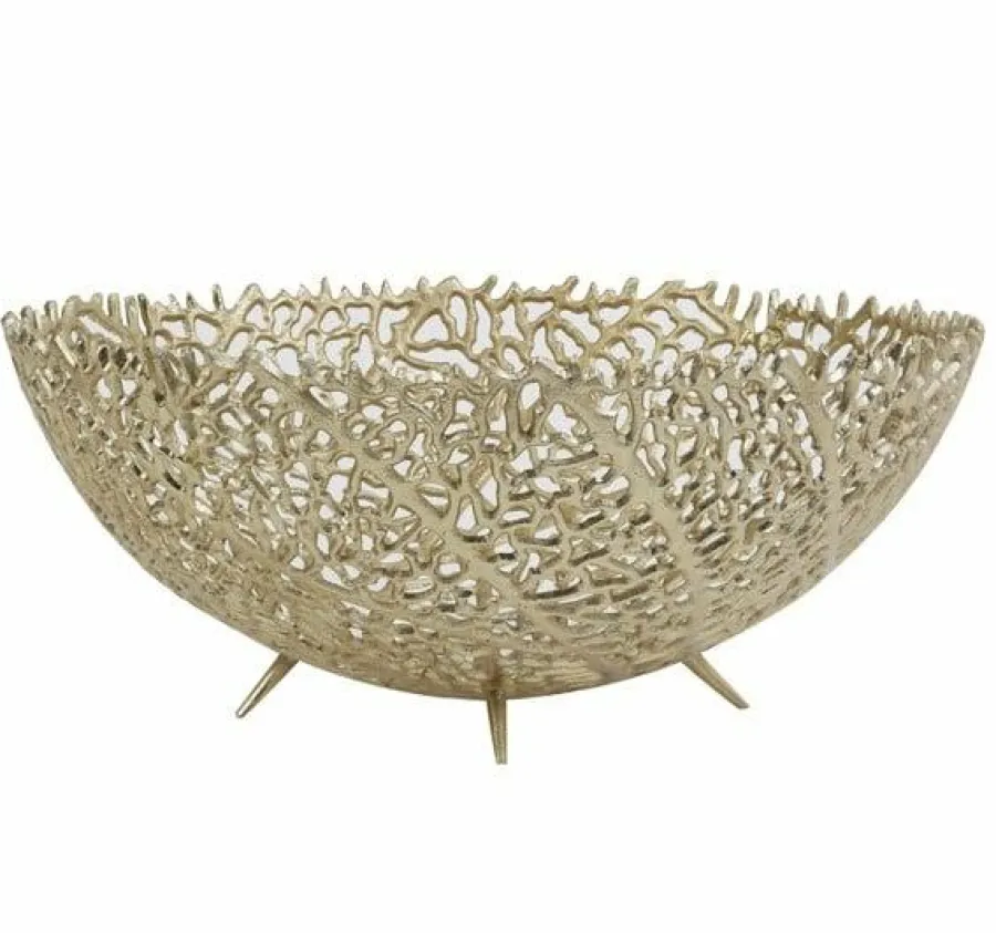 Light en Living Schaal Ø46x18 cm GALAXA antiek goud L New