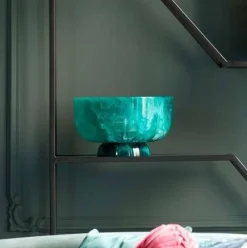 Light en Living Schaal Ø28x17 cm LEWOTOBI petrol+emerald Clearance