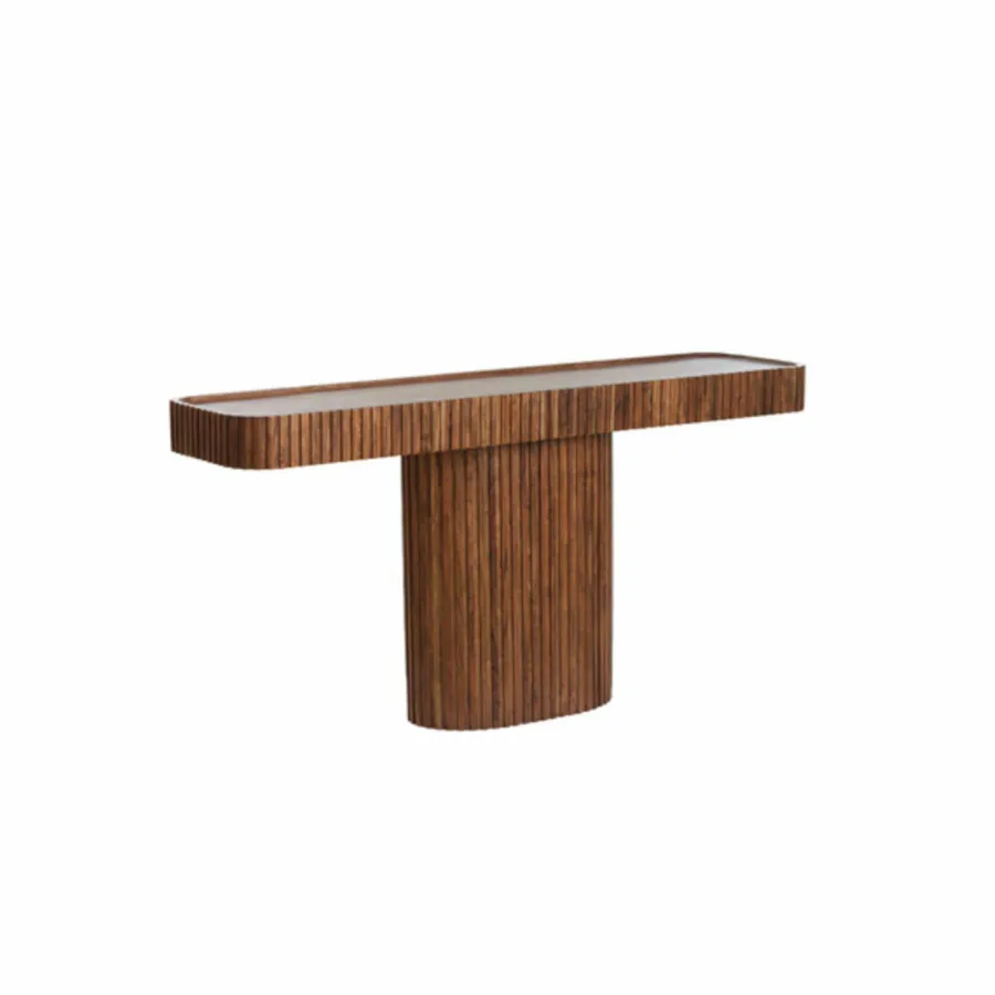 Light en Living Sidetable 154x39x76,5 cm KIOTO acacia hout bruin Discount