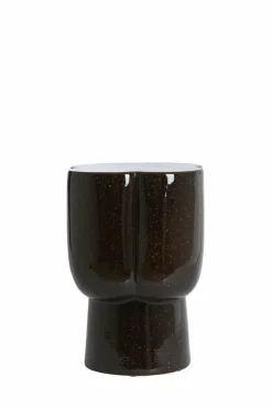 Light en Living Sidetable Ø34,5X45 cm JUNTO keramiek donkerbruin Online