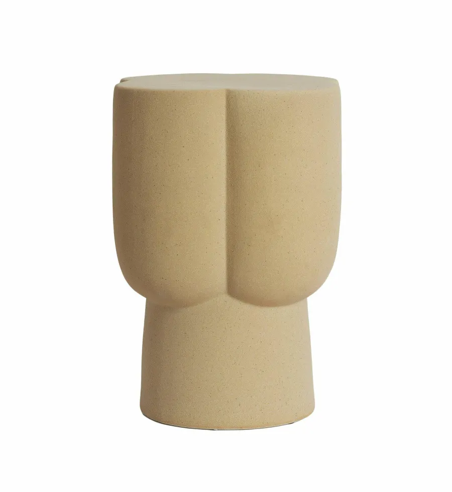 Light en Living Sidetable Ø34,5X45 cm JUNTO keramiek mat zand