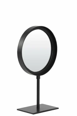 Light en Living Spiegel rond 20x10x35 cm LURI mat zwart