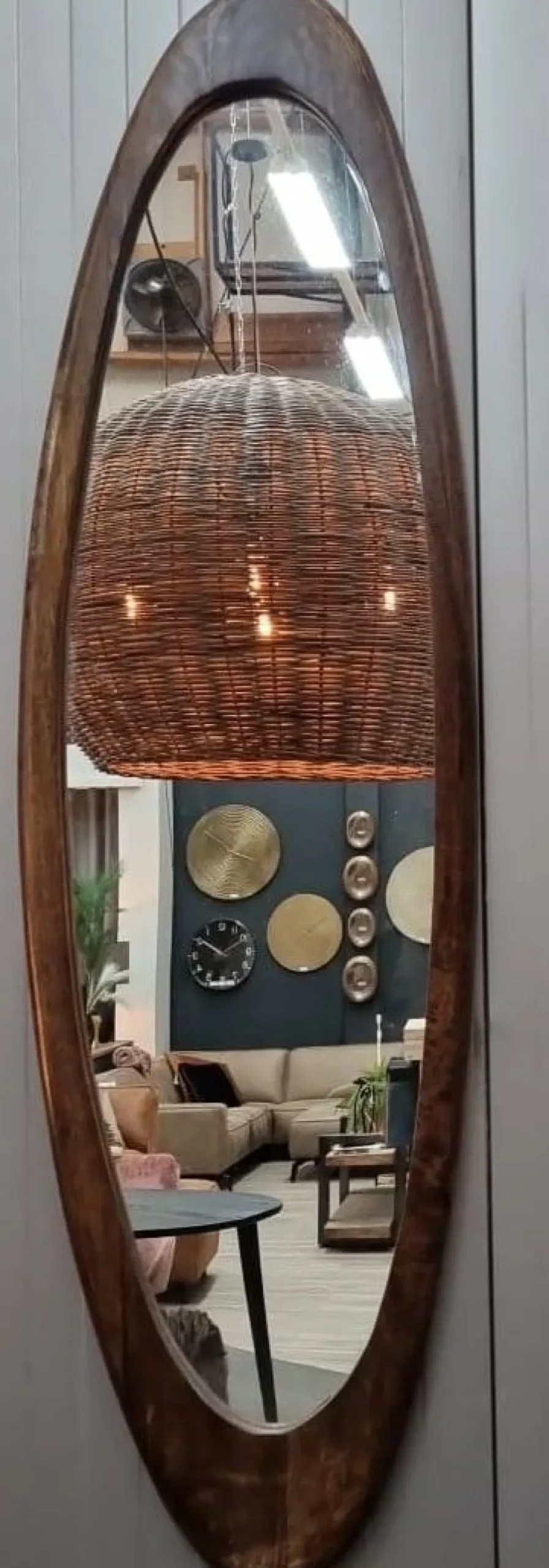 Light en Living Spiegel 40x3x140 cm SALENTO hout roodbruin Outlet