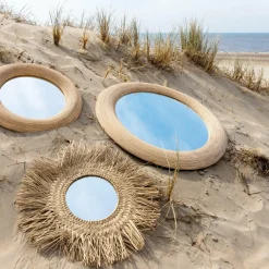 Light en Living Spiegel Ø109,5x4,5 cm PIEDRE rotan naturel Discount