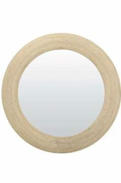 Light en Living Spiegel Ø109,5x4,5 cm PIEDRE rotan naturel Discount