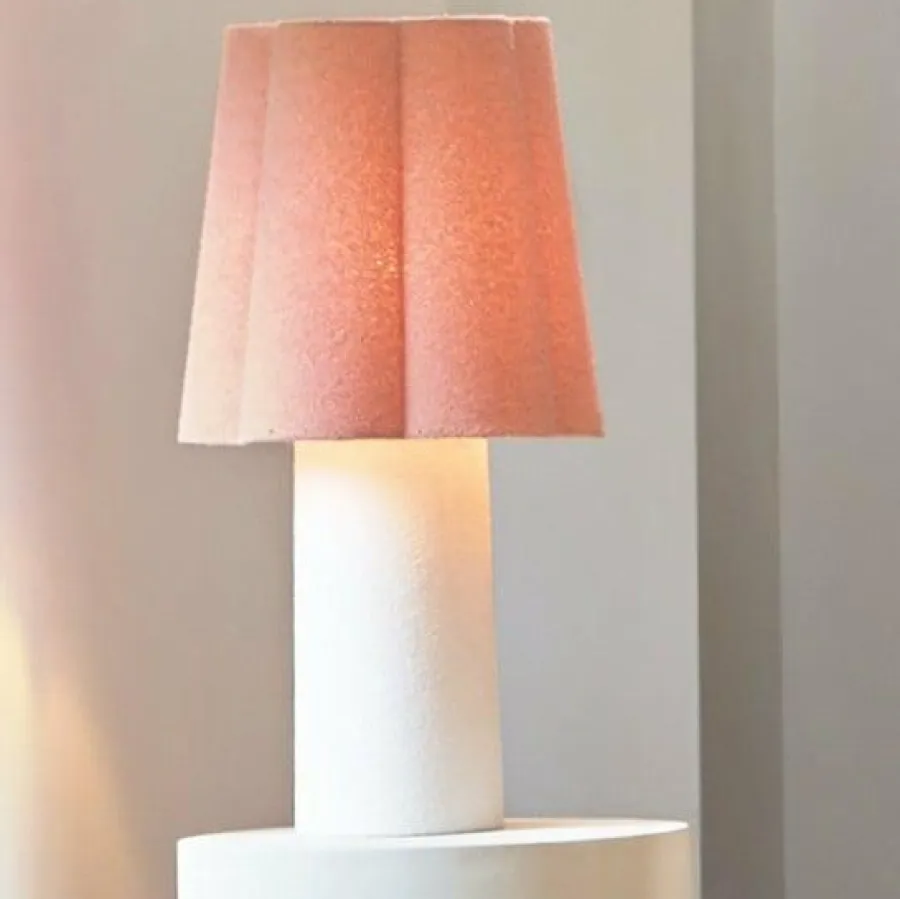 Light en Living Tafellamp Ø25X50 Cm Musaby wit+roze Discount