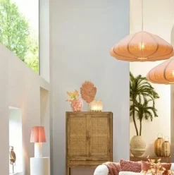 Light en Living Tafellamp Ø25X50 Cm Musaby wit+roze Discount