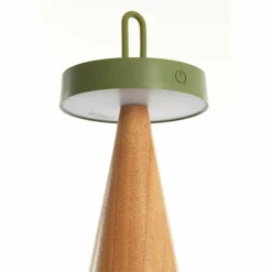 Light en Living Tafellamp LED Ø13x28,5 cm ANKENTA olijf groen+hout naturel Best