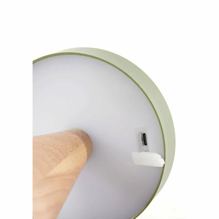 Light en Living Tafellamp LED Ø13x28,5 cm ANKENTA olijf groen+hout naturel Best