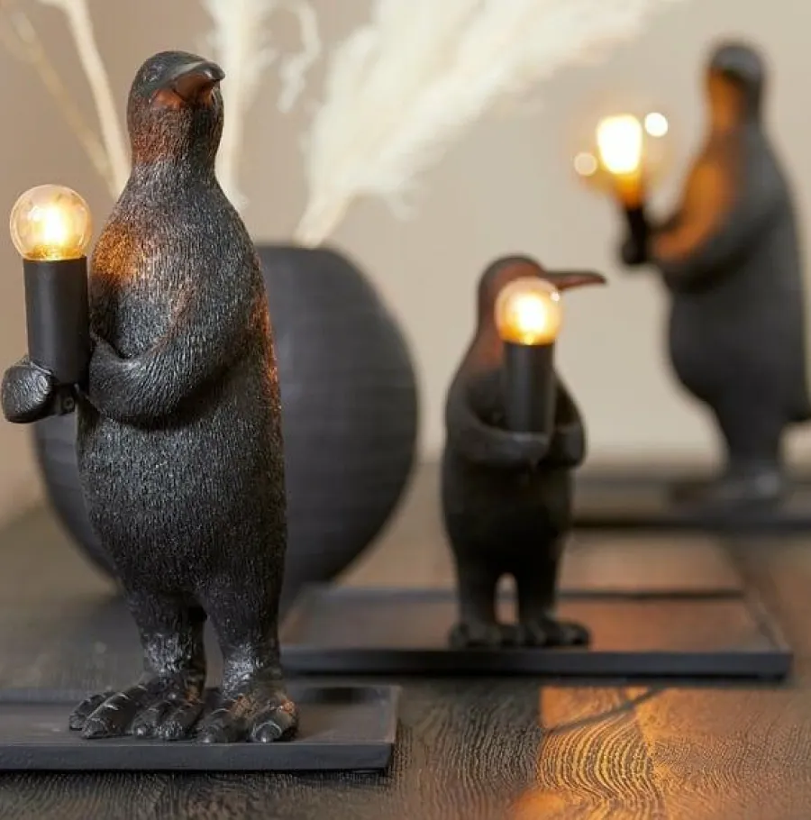 Light en Living Tafellamp E14 pinguïn mat zwart - Diverse afmetingen Sale