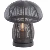 Light en Living Tafellamp Ø20x24 cm MUSHROOM mat zwart Outlet