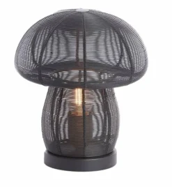 Light en Living Tafellamp Ø20x24 cm MUSHROOM mat zwart Outlet