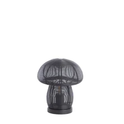 Light en Living Tafellamp Ø20x24 cm MUSHROOM mat zwart Outlet