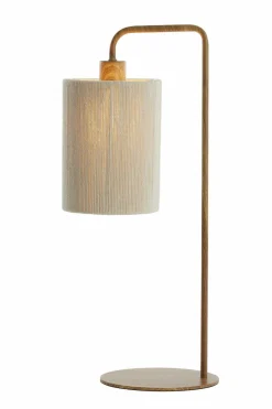 Light en Living Tafellamp 26x20x59,5 cm DONIO hout print naturel+touw crème Sale