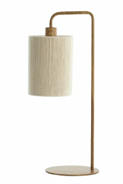 Light en Living Tafellamp 26x20x59,5 cm DONIO hout print naturel+touw crème Sale