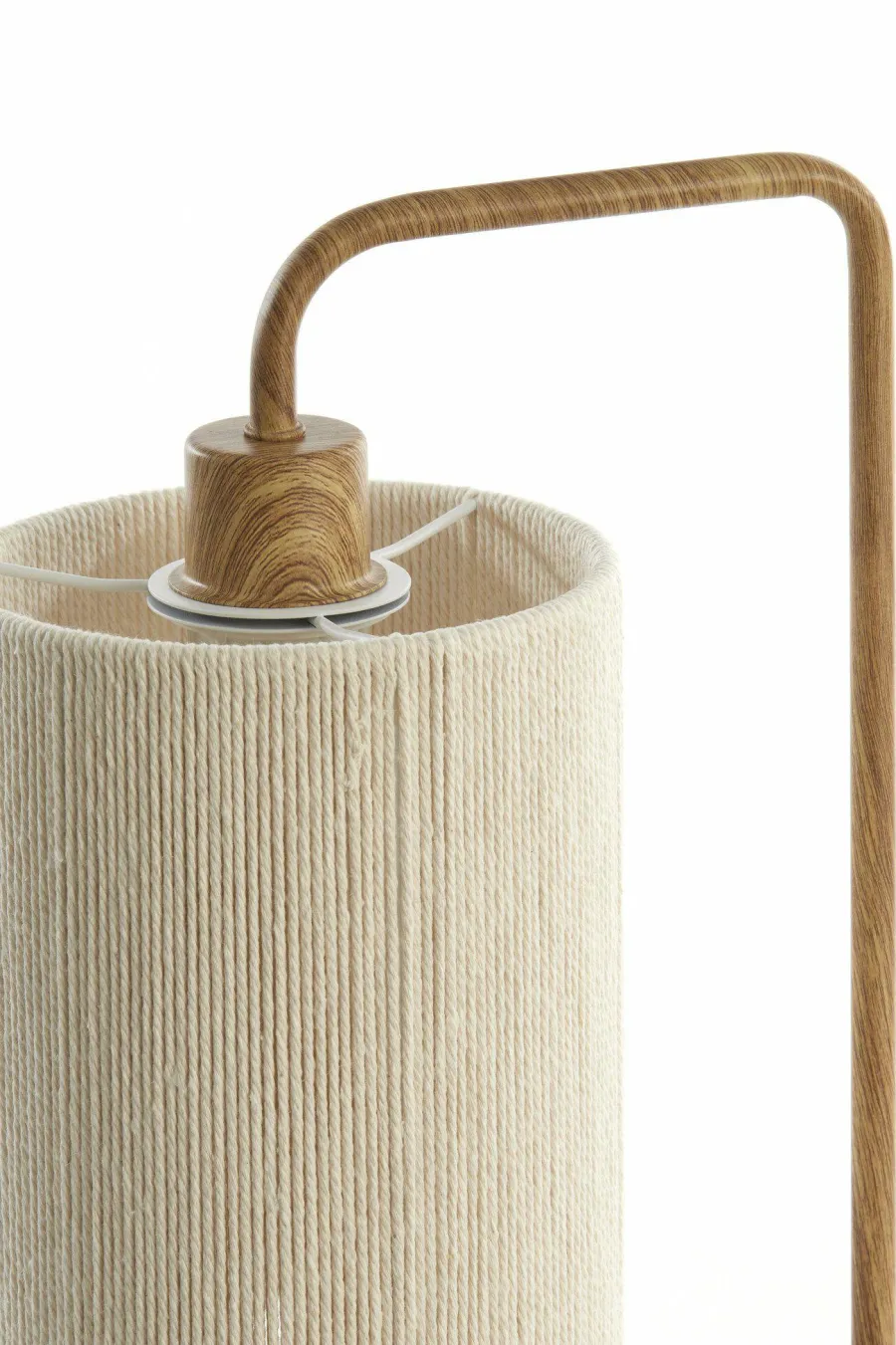 Light en Living Tafellamp 26x20x59,5 cm DONIO hout print naturel+touw crème Sale