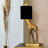Light en Living Tafellamp 26x16x61 cm GIRAFFE antiek brons+velvet zwart Sale