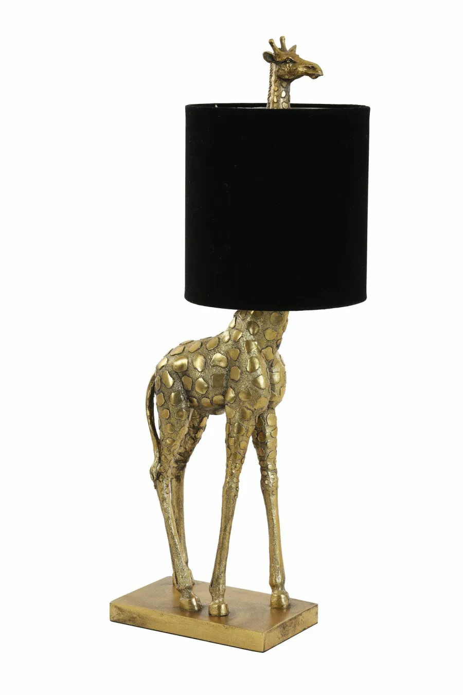 Light en Living Tafellamp 26x16x61 cm GIRAFFE antiek brons+velvet zwart Sale