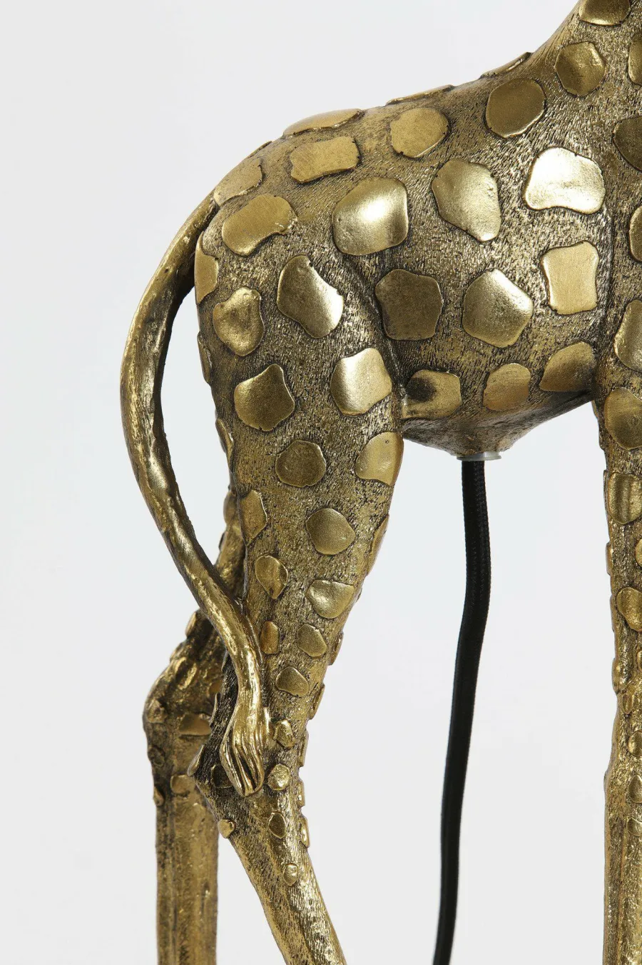 Light en Living Tafellamp 26x16x61 cm GIRAFFE antiek brons+velvet zwart Sale