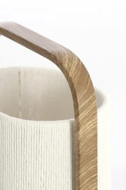 Light en Living Tafellamp 22,5x15x37,5 cm LECCE houtprint + touw naturel Sale