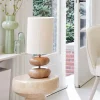 Light en Living Tafellamp Ø22x50,5 cm DANIALO hout print naturel+touw crème Online