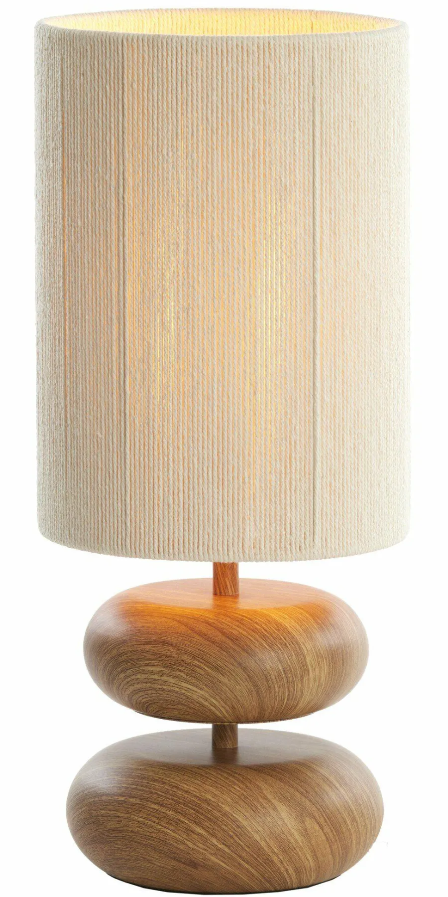 Light en Living Tafellamp Ø22x50,5 cm DANIALO hout print naturel+touw crème Online