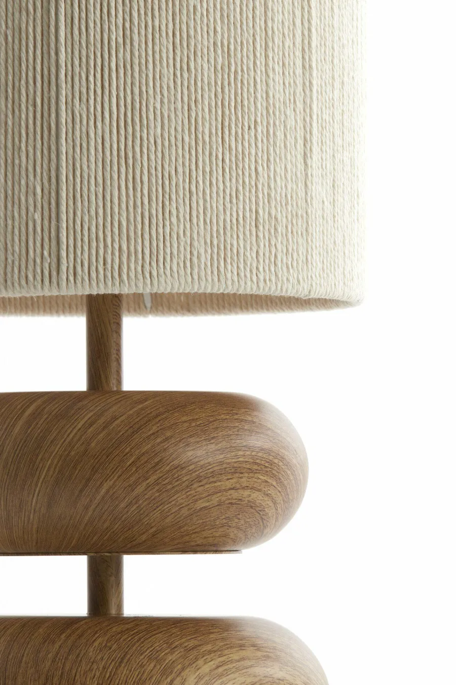 Light en Living Tafellamp Ø22x50,5 cm DANIALO hout print naturel+touw crème Online