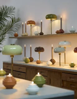 Light en Living Tafellamp Ø22x34 cm SURIN glans lichtgrijs+goud