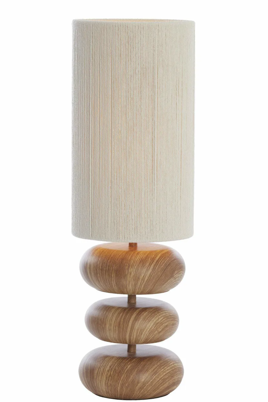 Light en Living Tafellamp Ø22x67,5 cm DANIALO hout print naturel+touw crème Outlet