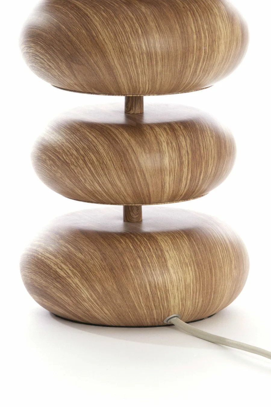 Light en Living Tafellamp Ø22x67,5 cm DANIALO hout print naturel+touw crème Outlet