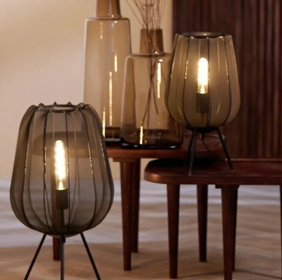 Light en Living Tafellamp Ø25x45 cm PLUMERIA zwart Outlet