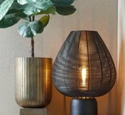 Light en Living Tafellamp Suneko zwart - Ø 35 x 46 cm Clearance
