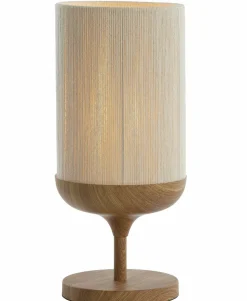 Light en Living Tafellamp Ø22,5x50 cm DANIA hout print naturel+touw crèmeTafellamp Ø22,5x50 cm DANIA hout print naturel+touw crème Hot