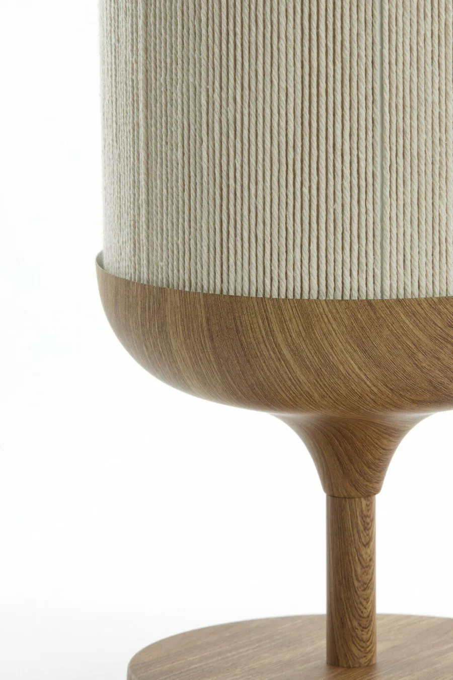 Light en Living Tafellamp Ø22,5x50 cm DANIA hout print naturel+touw crèmeTafellamp Ø22,5x50 cm DANIA hout print naturel+touw crème Hot