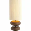 Light en Living Tafellamp Ø22x67,5 cm DANIALO hout print donkerbruin+touw crème Clearance