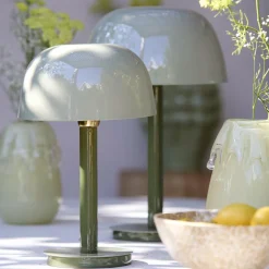 Light en Living Tafellamp Ø25x37 cm MARIVET olijf groen+licht groen New