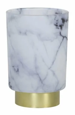 Light en Living Tafellamp LED Marmer Glas Wit – grijs klein Sale