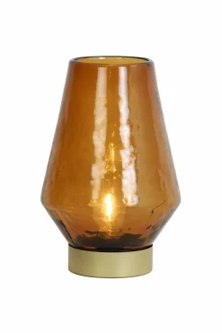Light en Living Tafellamp LED JAYA glas bruin+goud Outlet