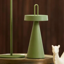 Light en Living Tafellamp LED Ø13x28,5 cm ANKENTA olijf groen Outlet