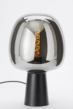 Light en Living Tafellamp Ø22x40 cm MAYSON mat zwart+ glas smoke Best