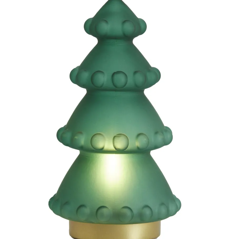 Light en Living Tafellamp LED Ø15x28.5 cm TREE mat groen-blauw+goud Discount