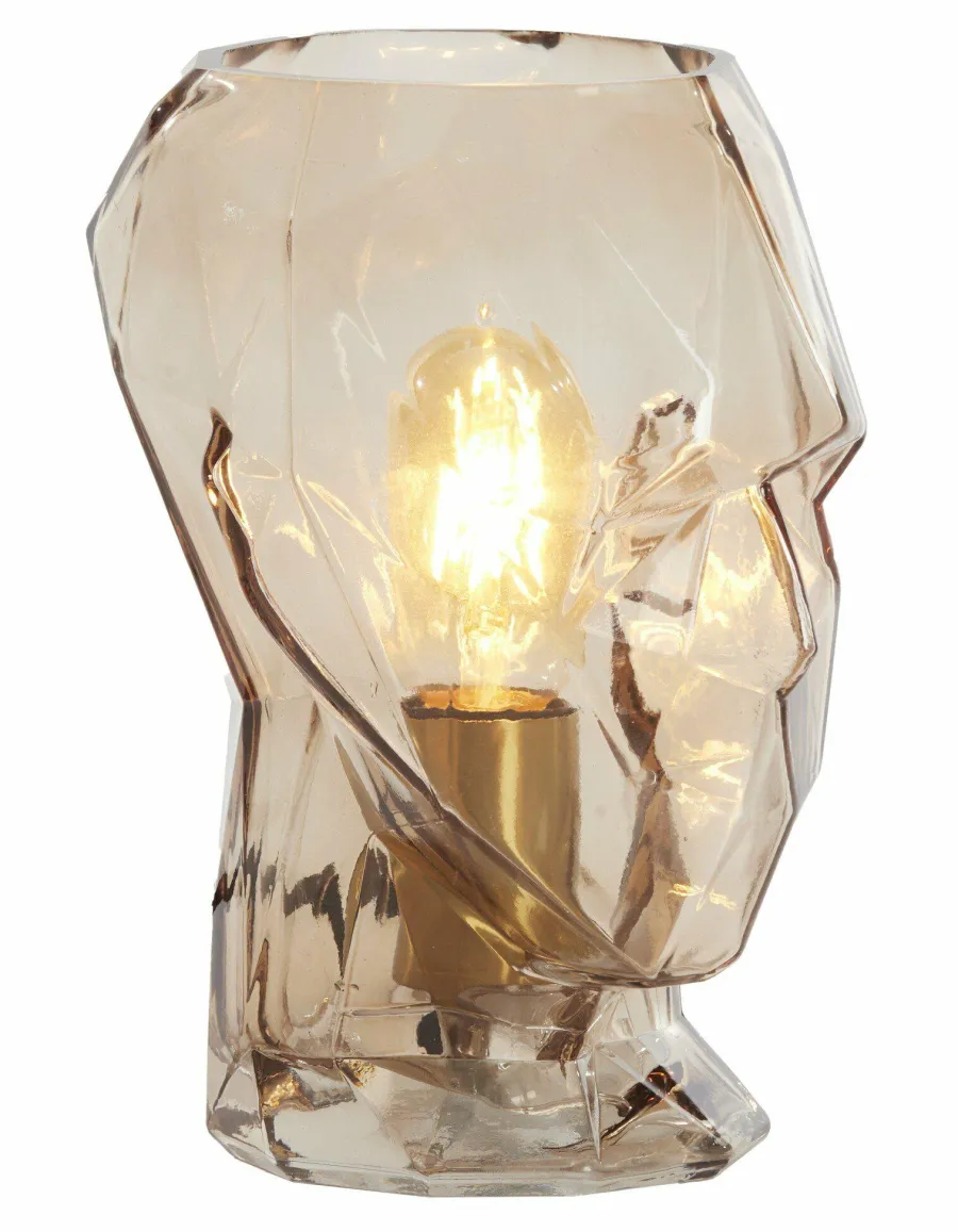 Light en Living Tafellamp Ø19x25 cm HEAD glas bruin man Discount