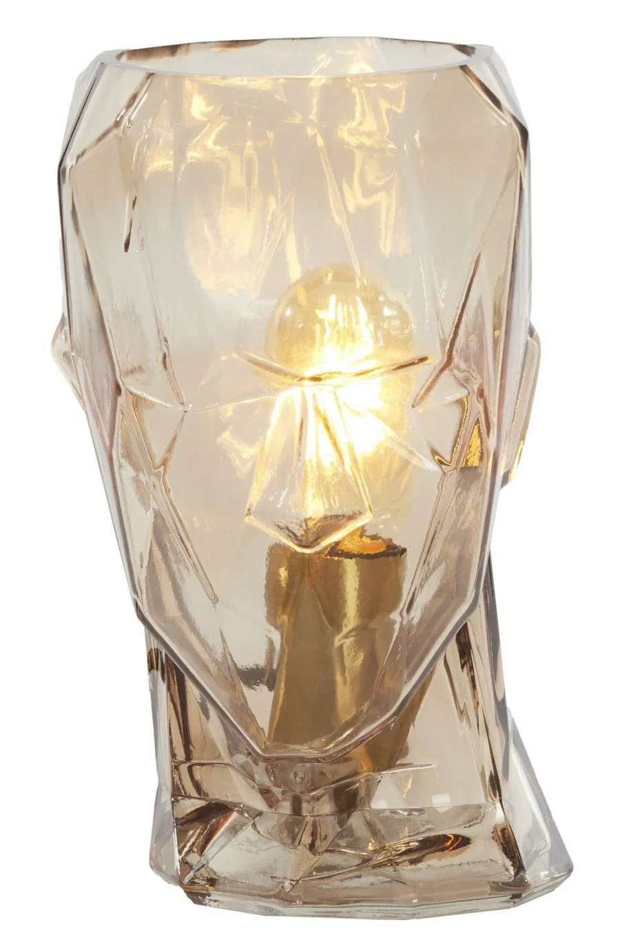 Light en Living Tafellamp Ø19x25 cm HEAD glas bruin man Discount