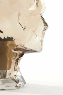 Light en Living Tafellamp Ø19x25 cm HEAD glas bruin man Discount